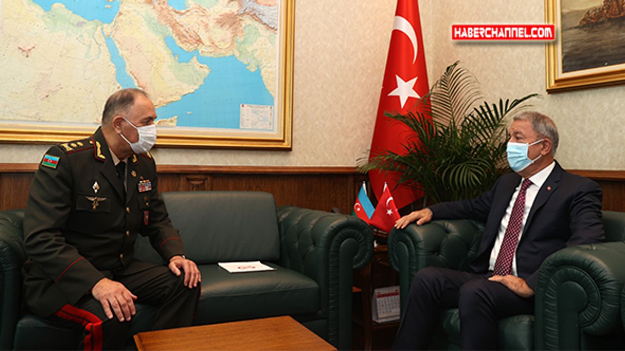 Bakan Akar, Azerbaycan Genelkurmay Başkanı Veliyev ile görüştü