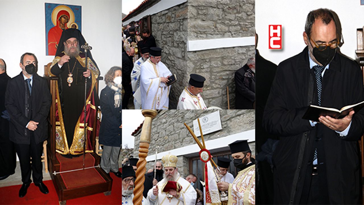 Patrik Bartholomeos ile Yunanistan Dışişleri Bakan Yardımcısı Katsaniotis Gökçeada'da ayine katıldı