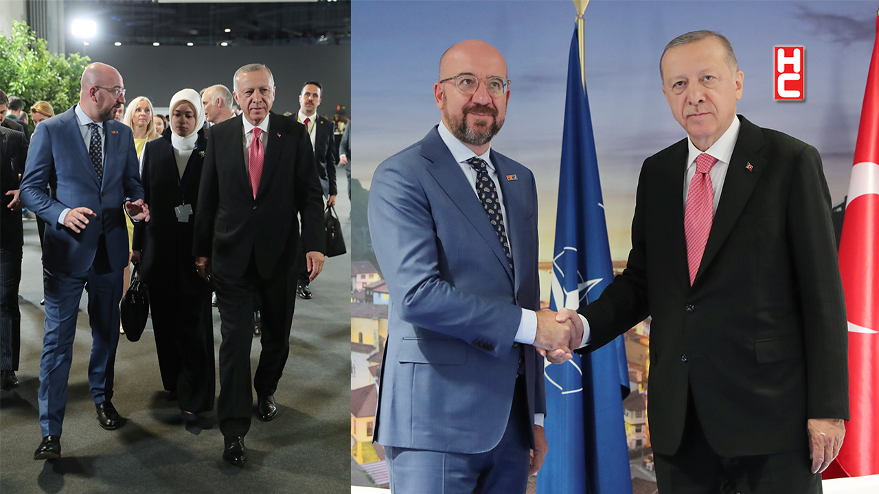 Cumhurbaşkanı Erdoğan, Madrid'de Avrupa Konseyi Başkanı Michel ile görüştü