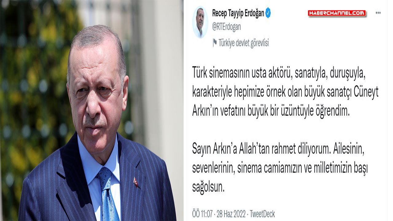 Cumhurbaşkanı Erdoğan'dan Cüneyt Arkın için taziye mesajı