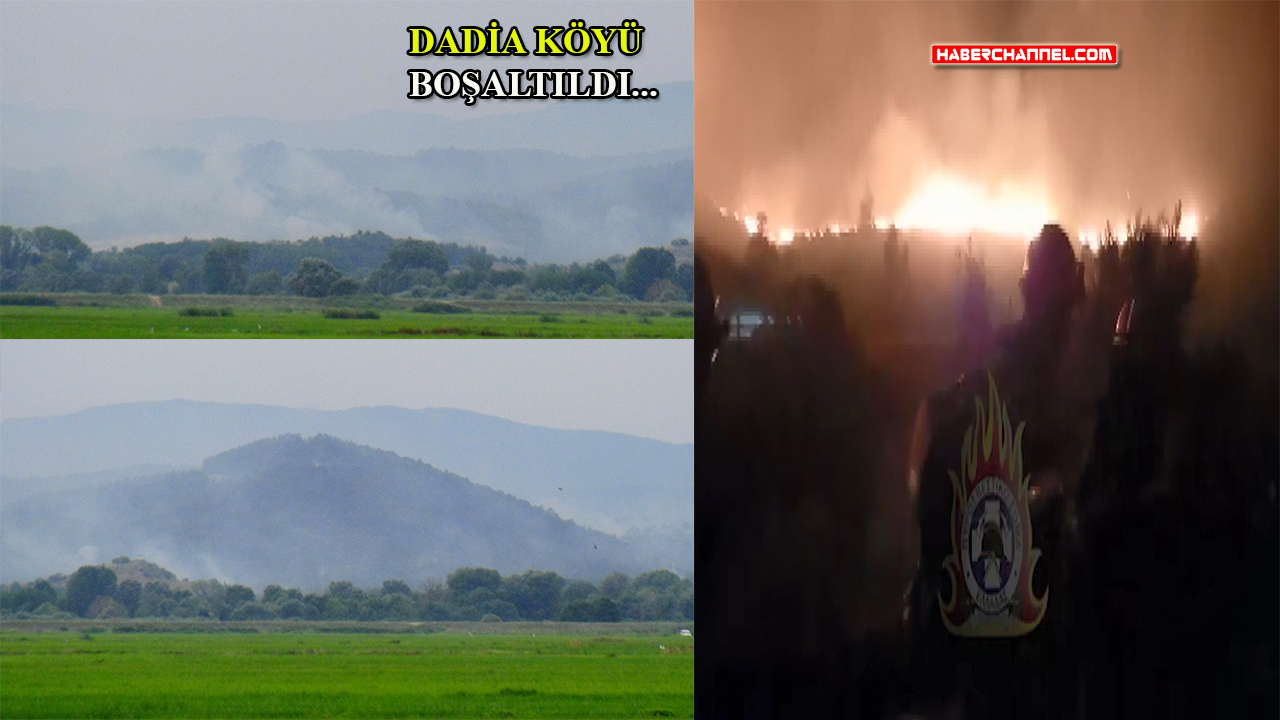Yunanistan'daki orman yangını, Türkiye sınırından görülmeye başlandı...