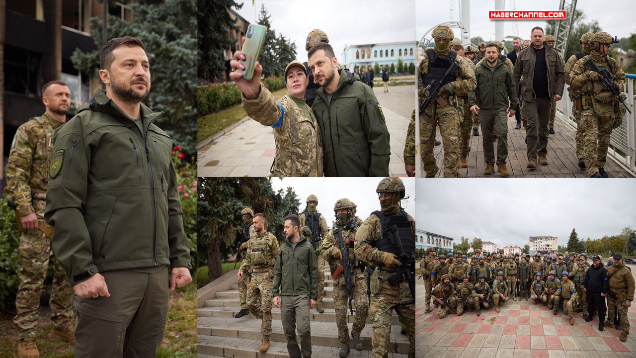Zelenski, Ukrayna'nın kontrolüne geçen İzyum’u ziyaret etti...