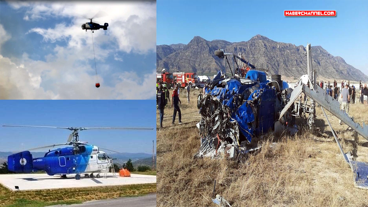 Marmaris'teki yangına müdahaleye giden helikopter Denizli'de düştü: 2 ölü, 5 yaralı
