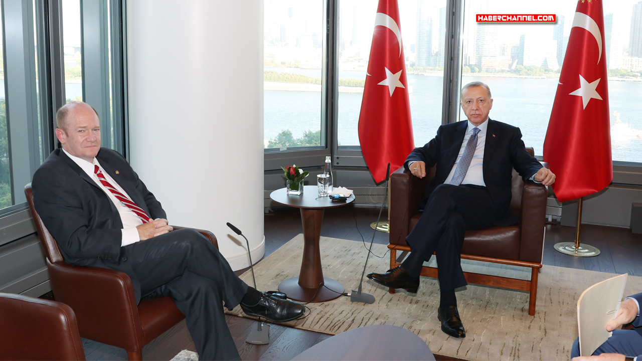 Cumhurbaşkanı Erdoğan, ABD’li Senatör Chris Coons’la görüştü