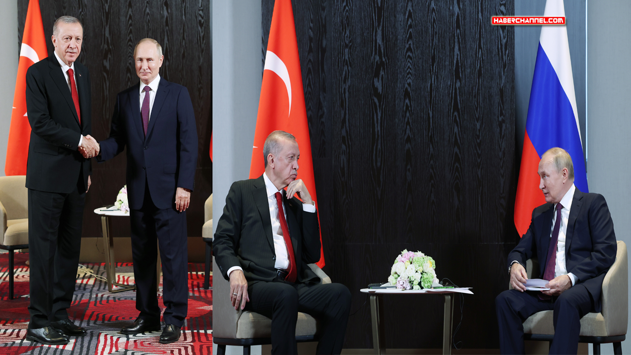 Cumhurbaşkanı Erdoğan, Semerkant'ta Rusya Devlet Başkanı Putin'le görüştü