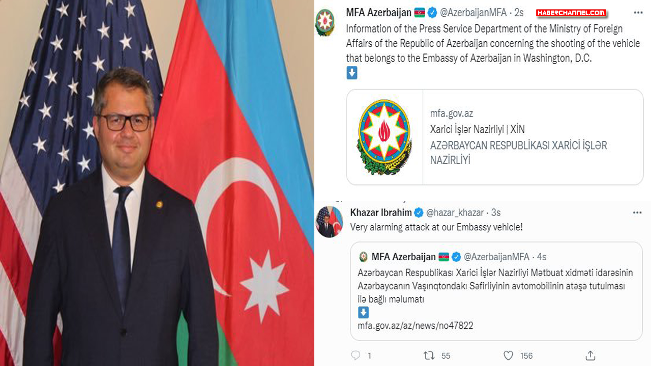 Azerbaycan’ın Washington Büyükelçiliği’nin aracına ateş açıldı...