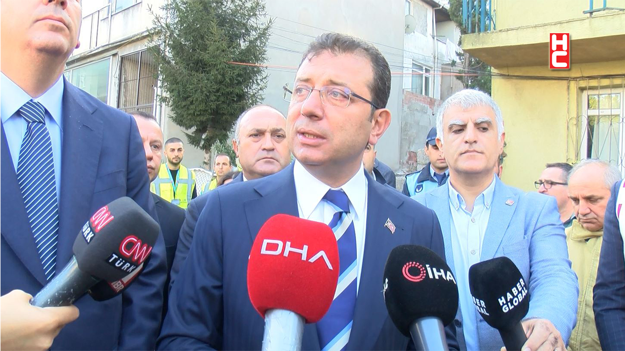 Ekrem İmamoğlu Kadıköy'de patlama olan binada incelemelerde bulundu
