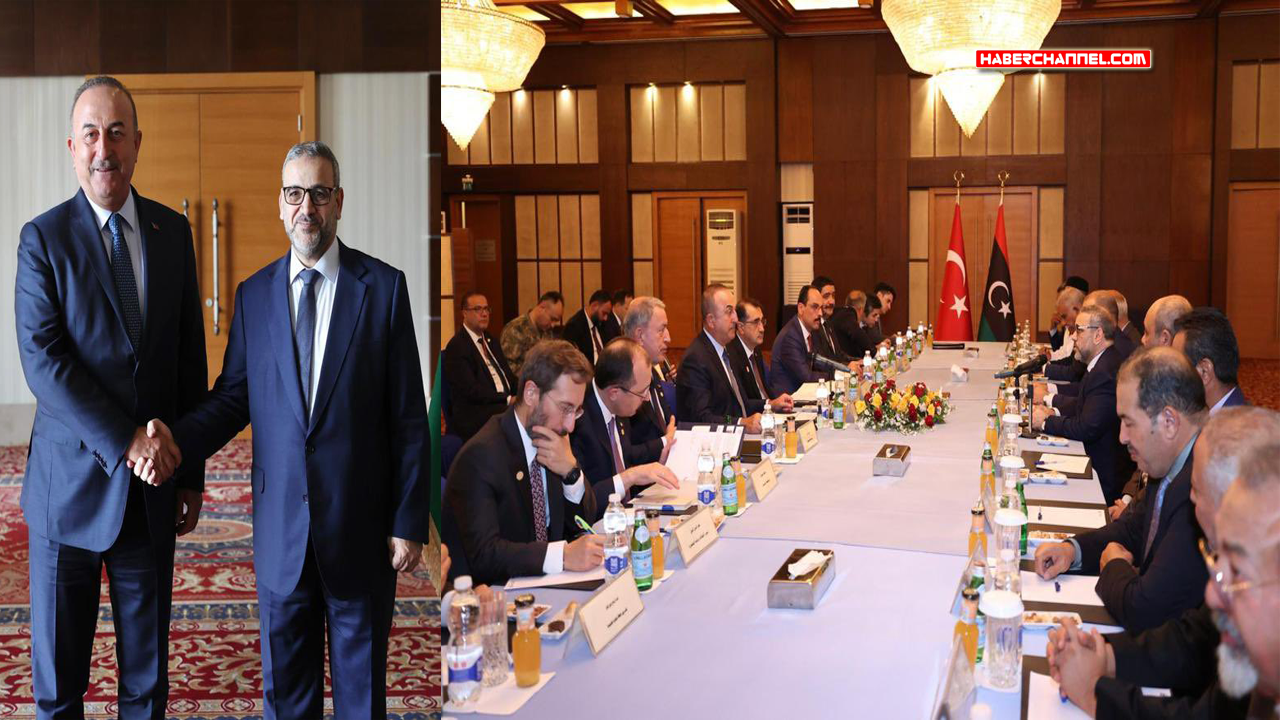 Çavuşoğlu başkanlığındaki Heyet, Halid El-Meşri ile görüştü