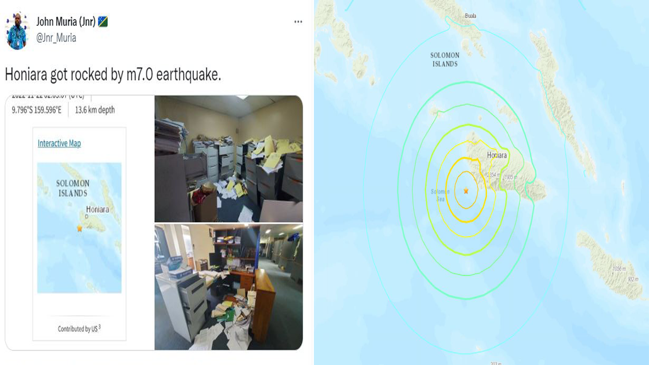 Solomon Adaları’nda 7 büyüklüğünde deprem meydana geldi...