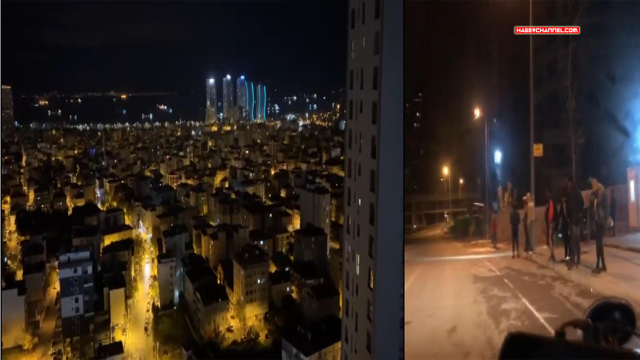 İstanbullular depremin ardından sokağa çıktı...