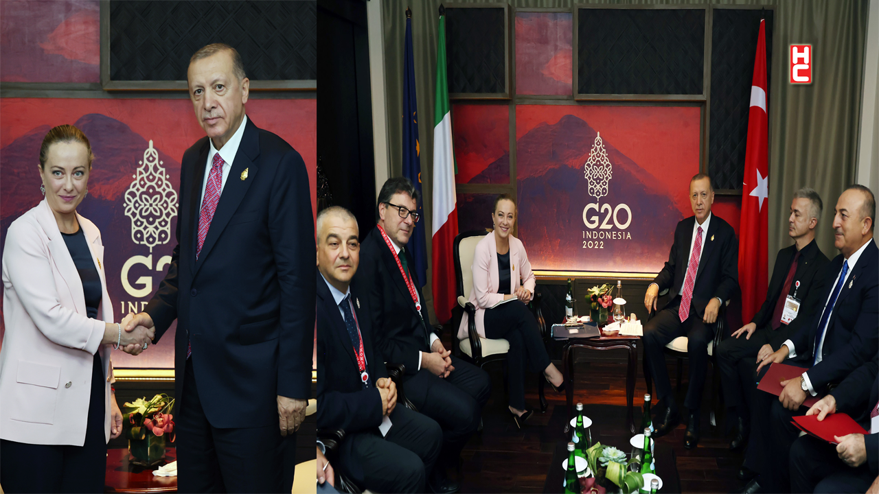 Cumhurbaşkanı Erdoğan, Bali'de İtalya Başbakanı Meloni ile görüştü