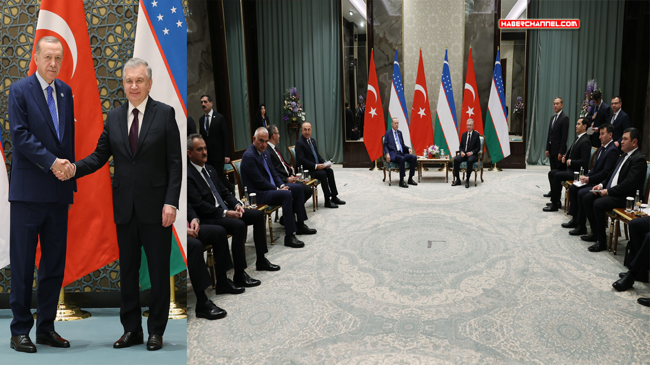 Cumhurbaşkanı Erdoğan, mevkidaşı Mirziyoyev ile görüştü