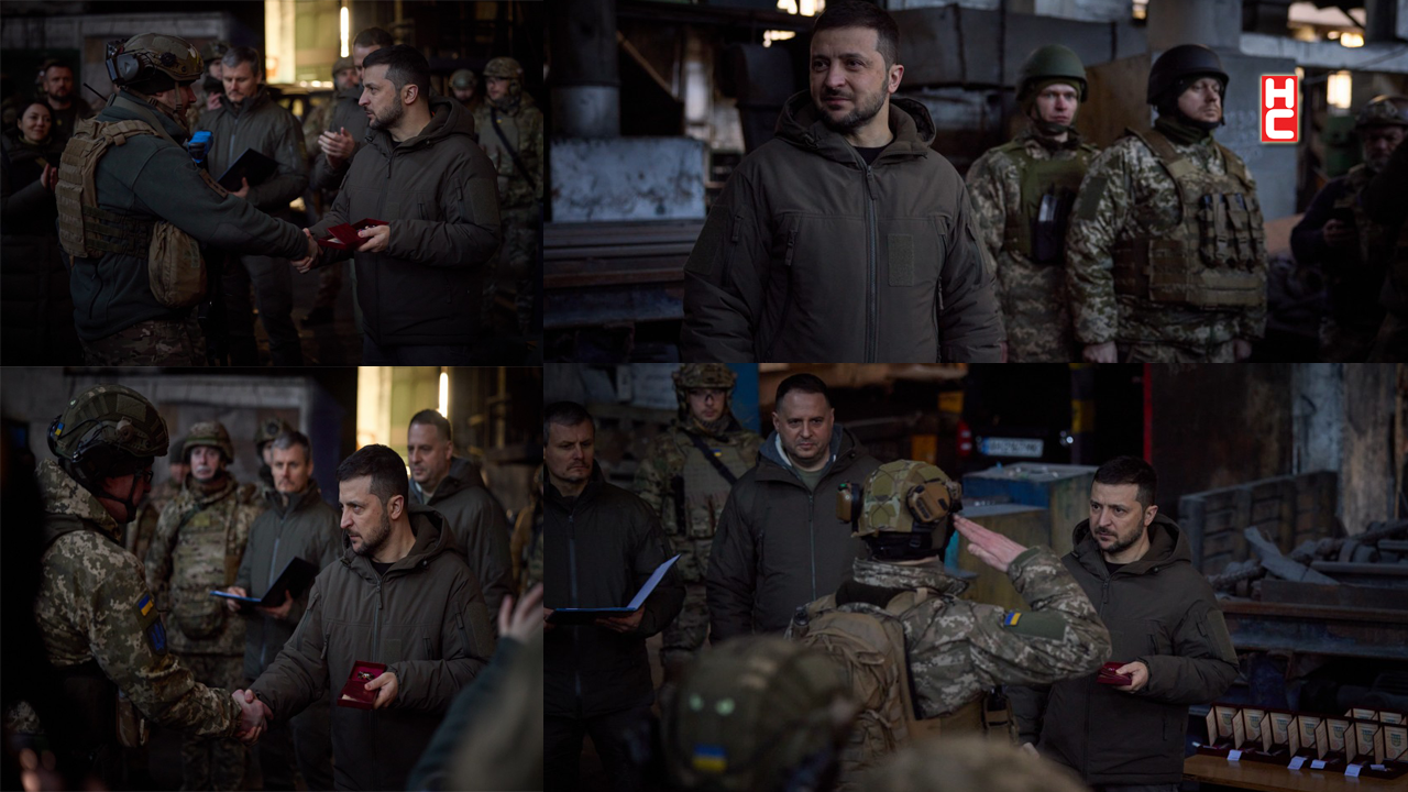 Volodimir Zelenski, Donetsk bölgesinde bulunan Bahmut’u ziyaret etti