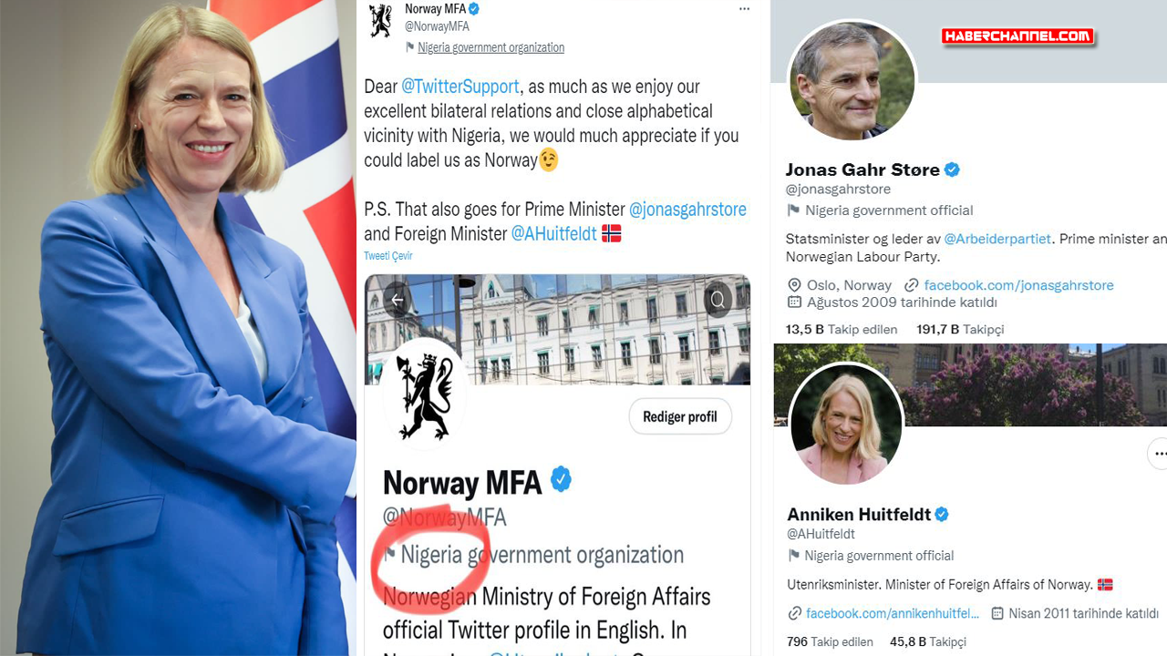 Norveç, Twitter’dan hatalı ‘Nijerya’ etiketlerinin kaldırılmasını talep etti...