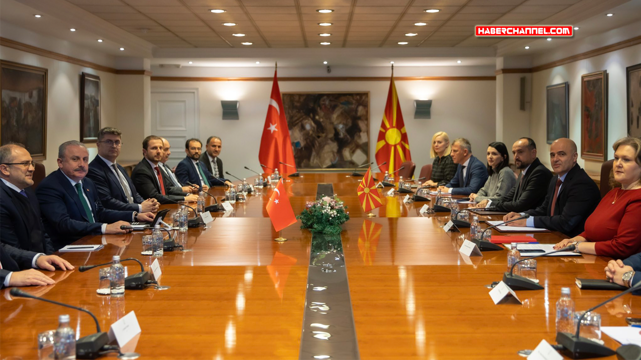 TBMM Başkanı Mustafa Şentop, Kuzey Makedonya Başbakanı Kovacevski ile görüştü