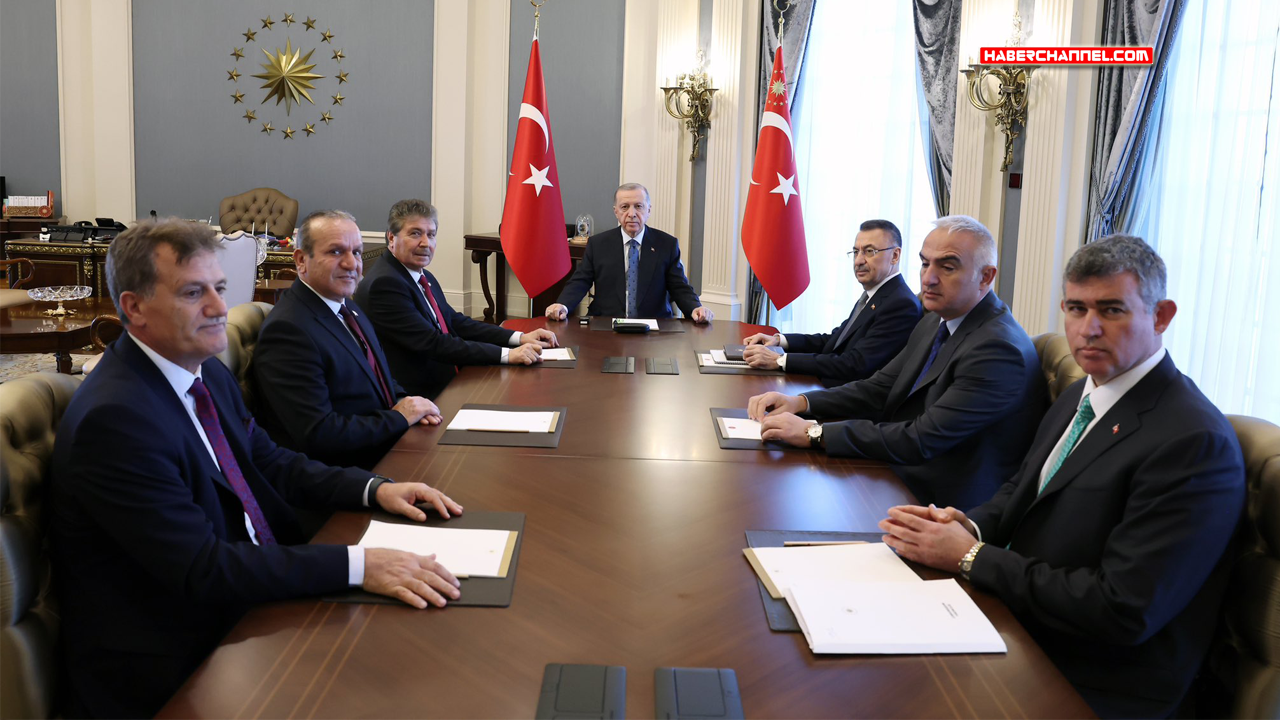 Cumhurbaşkanı Erdoğan, KKTC Başbakanı Üstel'i kabul etti...