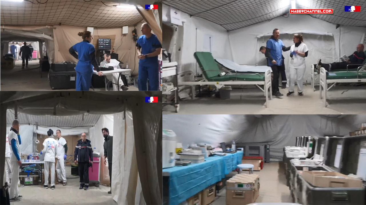 Fransa’nın Adıyaman’da kurduğu sahra hastanesi faaliyetlerine devam ediyor...