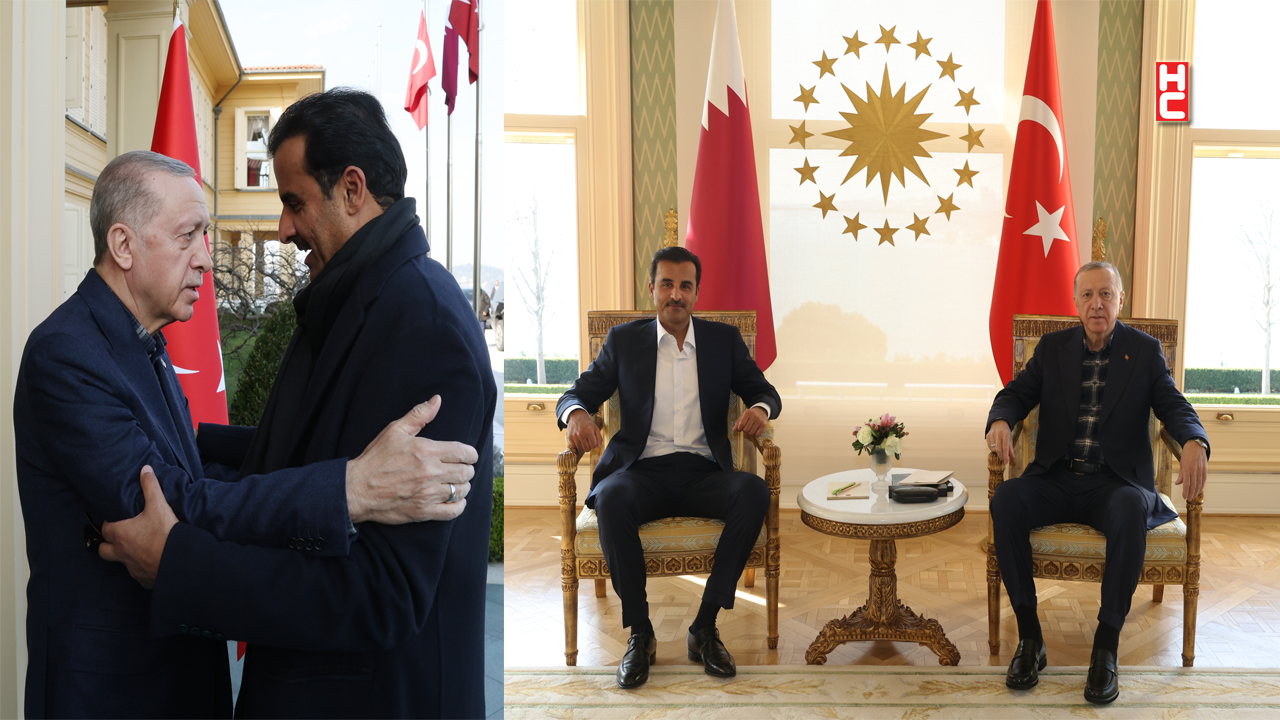 Cumhurbaşkanı Erdoğan, Katar Emiri Şeyh Temim Bin Hamad Al Sani ile görüştü