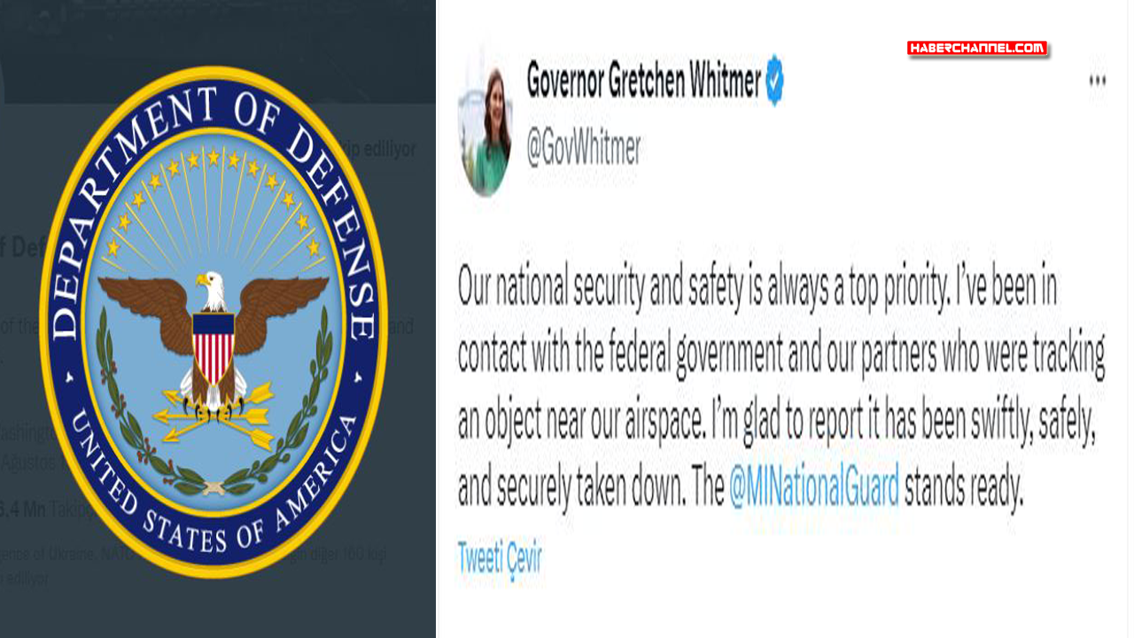 ABD Savunma Bakanlığı: "Michigan üzerine uçan cisim düşürüldü"