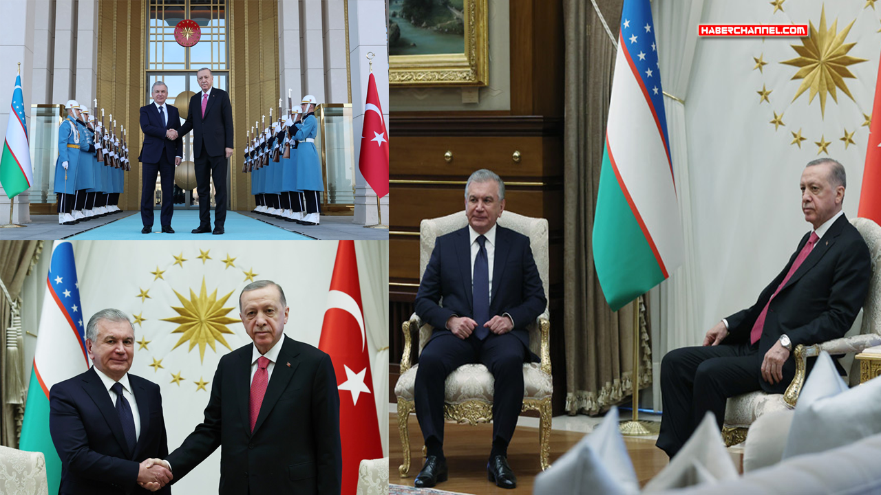 Cumhurbaşkanı Erdoğan, Özbekistan Cumhurbaşkanı Mirziyoyev ile bir araya geldi...