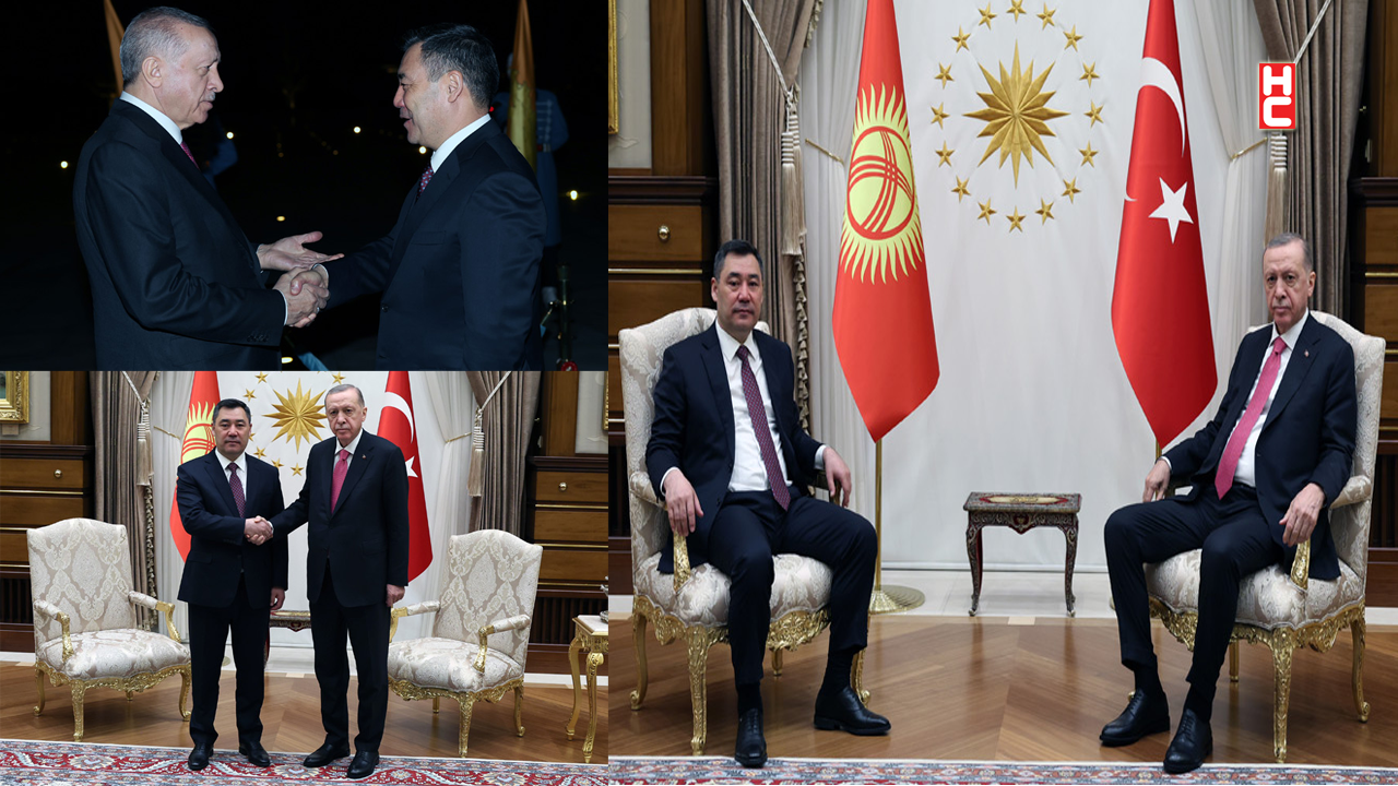 Cumhurbaşkanı Erdoğan, Kırgızistan Cumhurbaşkanı Caparov ile bir araya geldi...