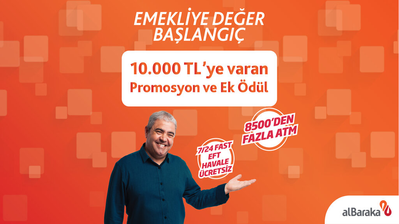 Albaraka Türk’ten emeklilere 10.000 TL’ye varan promosyon ve ek ödül fırsatı...