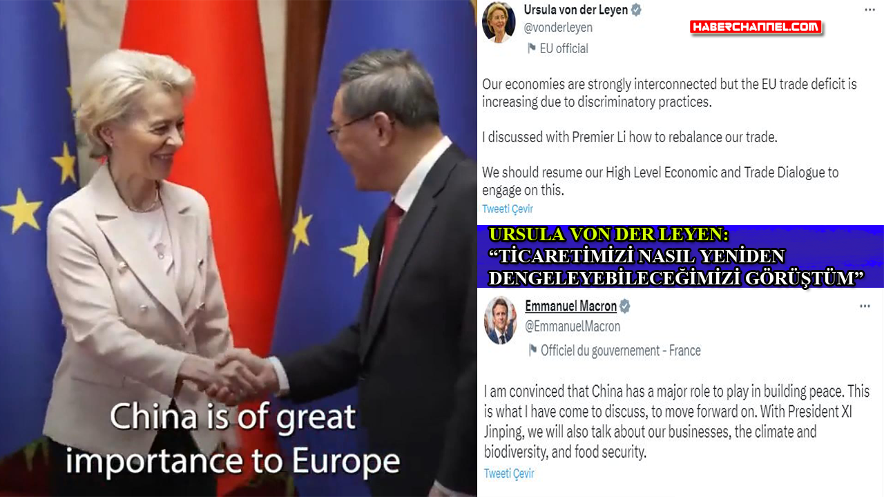 Avrupa Komisyonu Başkanı Ursula Leyen, Çin Başbakanı Li Qiang ile görüştü