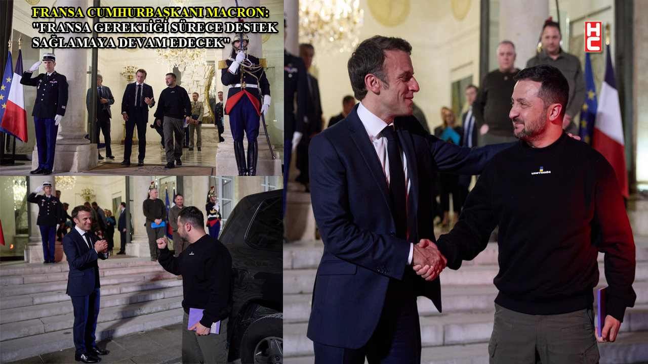 Emmanuel Macron ve Volodimir Zelenski Paris’te bir araya geldi