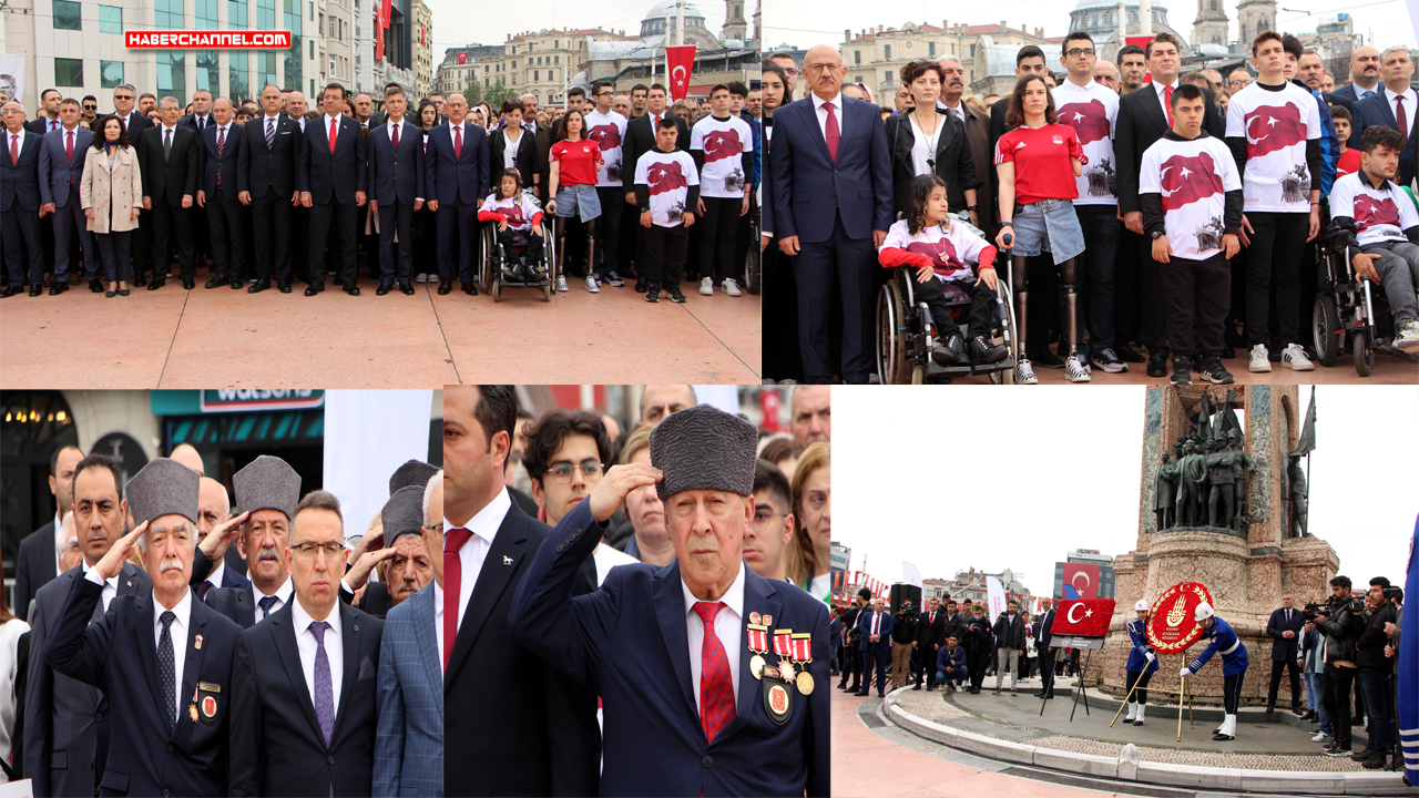 Taksim Cumhuriyet Anıtı’nda 19 Mayıs töreni...