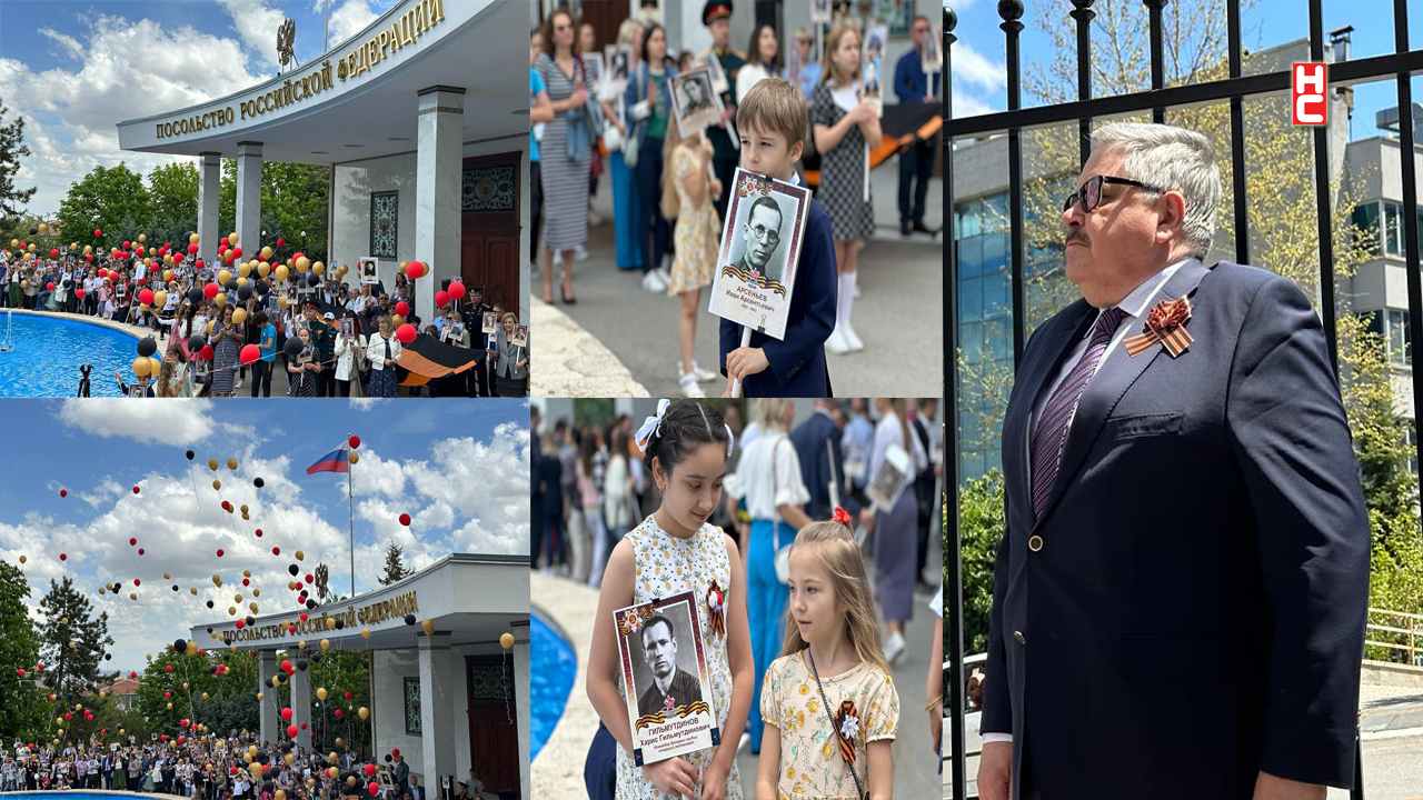 Rusya'nın Ankara Büyükelçiliği'nde 'Zafer Günü' kutlandı...