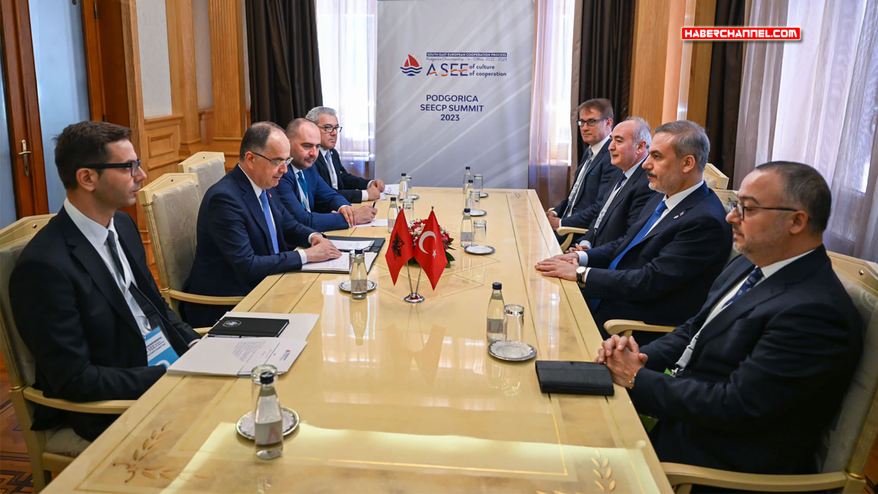 Bakan Hakan Fidan, Arnavutluk Cumhurbaşkanı Bajram Begaj ile görüştü