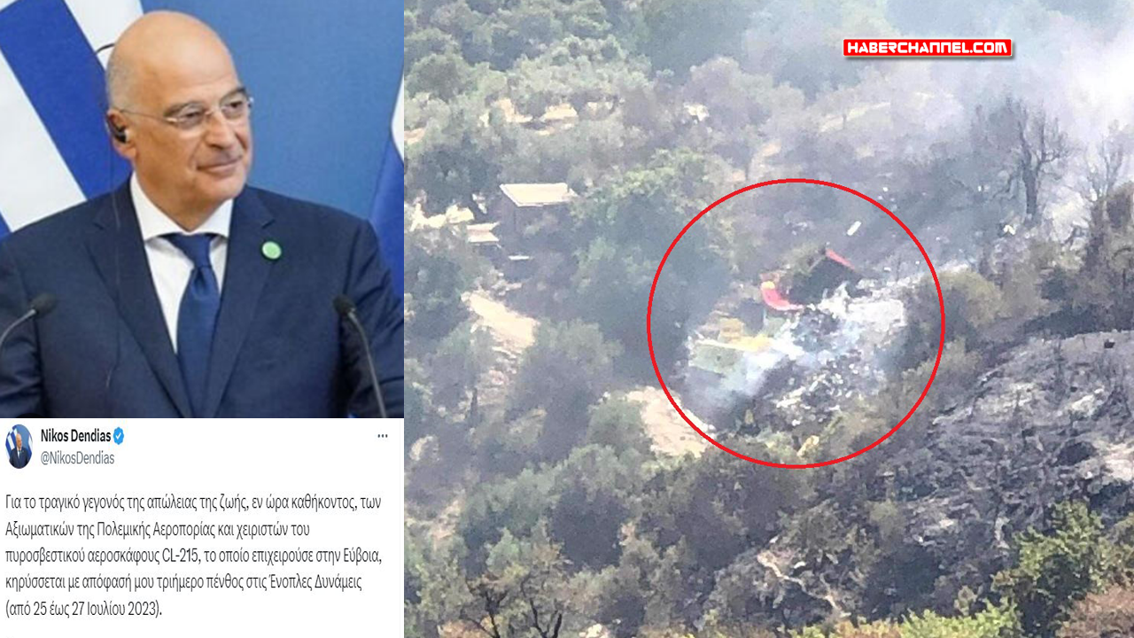 Yunanistan’da düşen yangın söndürme uçağındaki 2 pilot hayatını kaybetti...