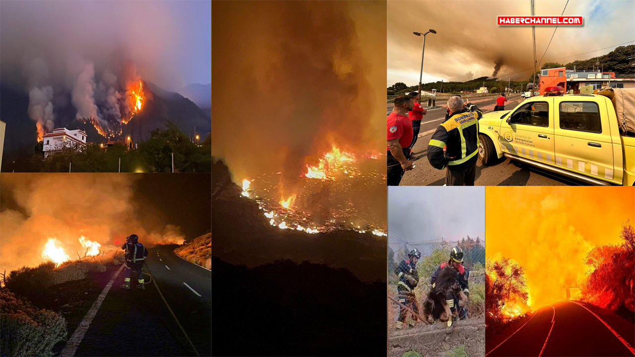 Tenerife Adası'ndaki orman yangınlarında 13 bin kişi tahliye edildi...