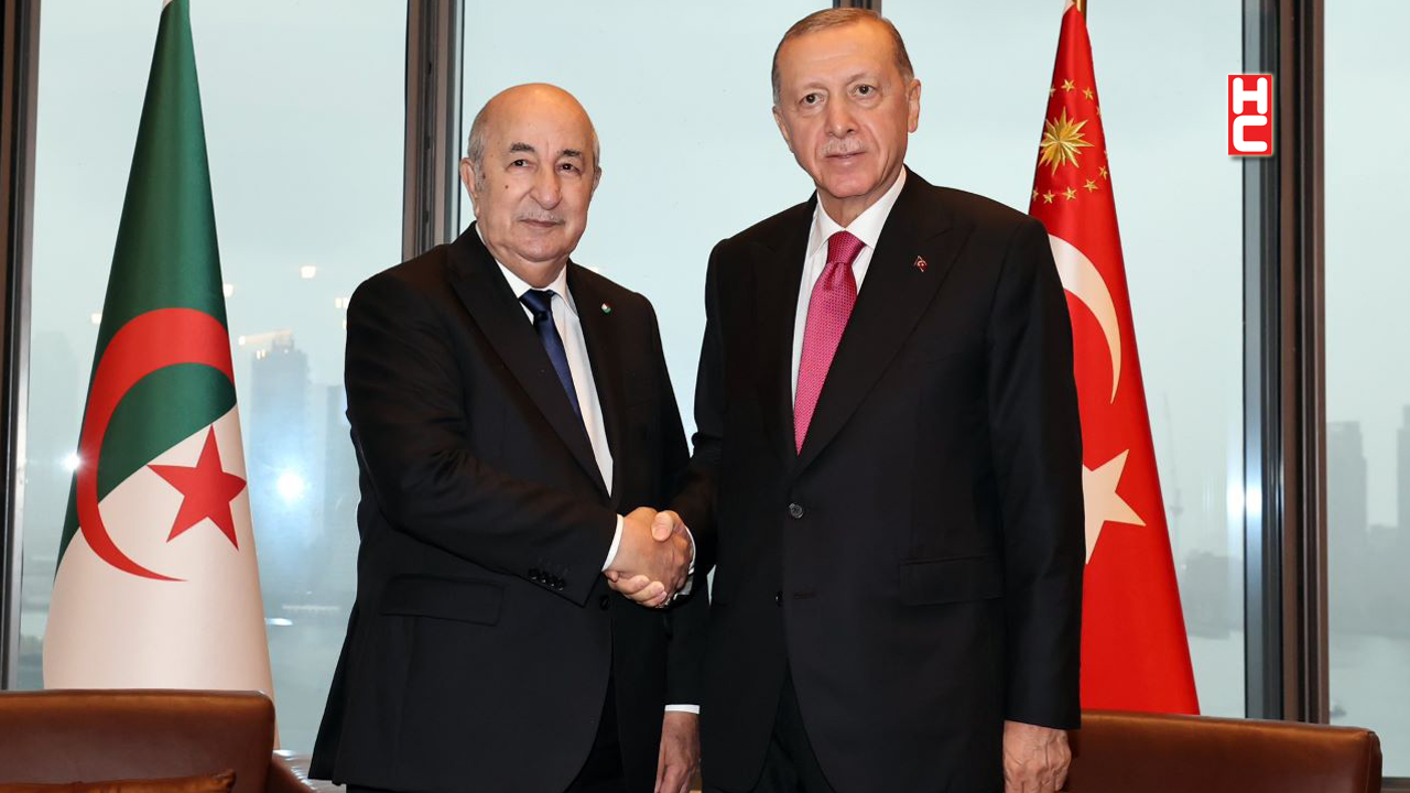 Cumhurbaşkanı Erdoğan, Türkevi'nde Cezayirli mevkidaşı Tebbun ile görüştü