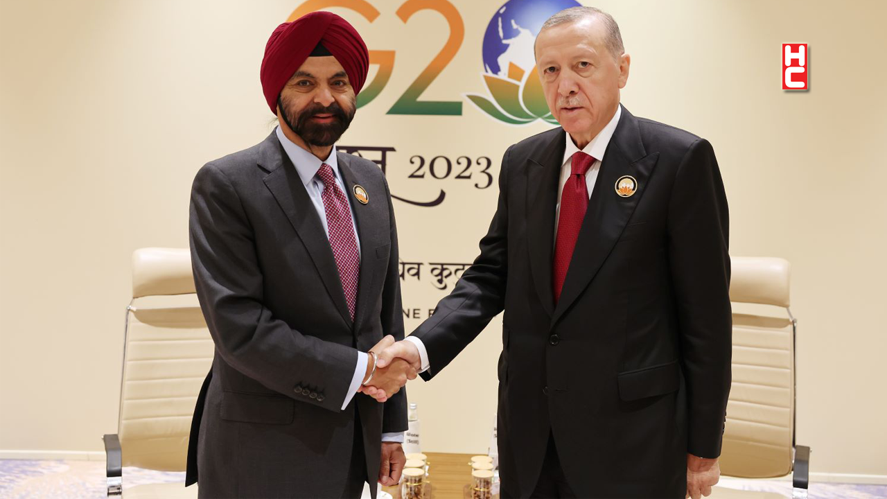 Cumhurbaşkanı Erdoğan, Dünya Bankası Başkanı Ajay Banga ile görüştü