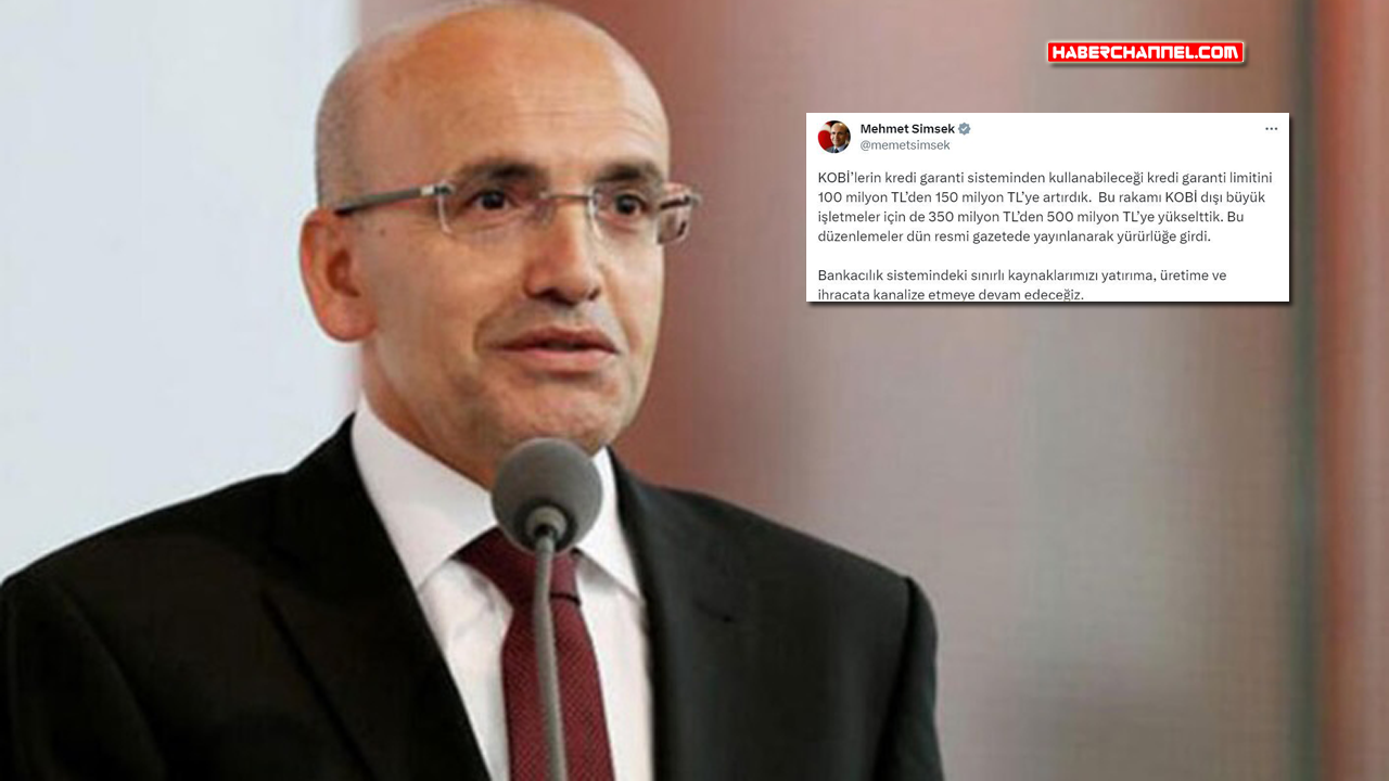 Hazine Bakanı Şimşek: "KOBİ'lerin kredi garanti limitini artırdık"