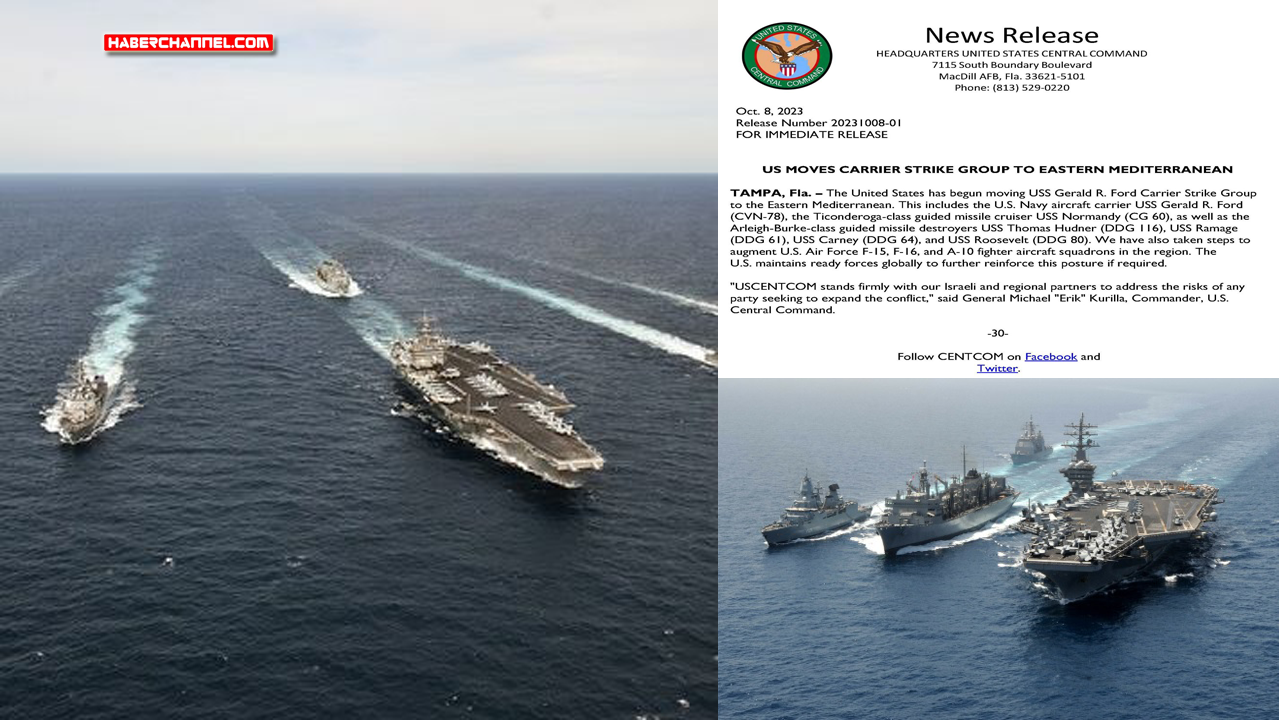 Hamas - İsrail savaşı: ABD filosu, Doğu Akdeniz’e gidiyor...