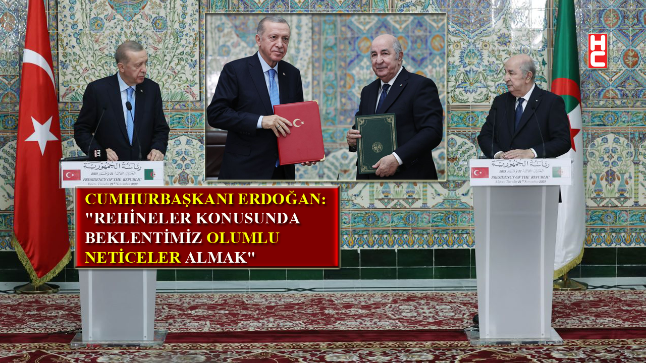 Erdoğan, Cezayirli mevkidaşı Tebbun ile ortak basın toplantısı düzenledi
