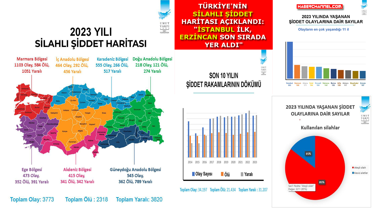 Türkiye’nin silahlı şiddet haritası açıklandı!..