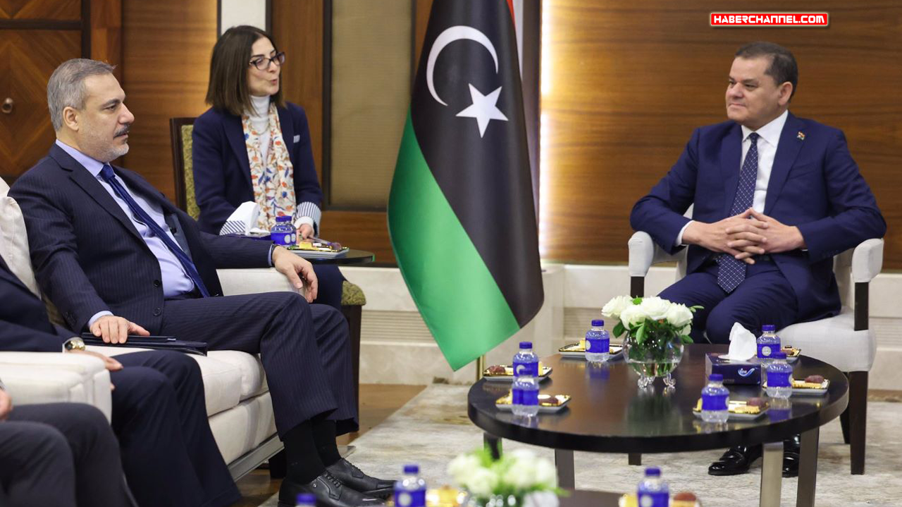 Dışişleri Bakanı Fidan, Libya Başbakanı Dibeybe ile bir araya geldi