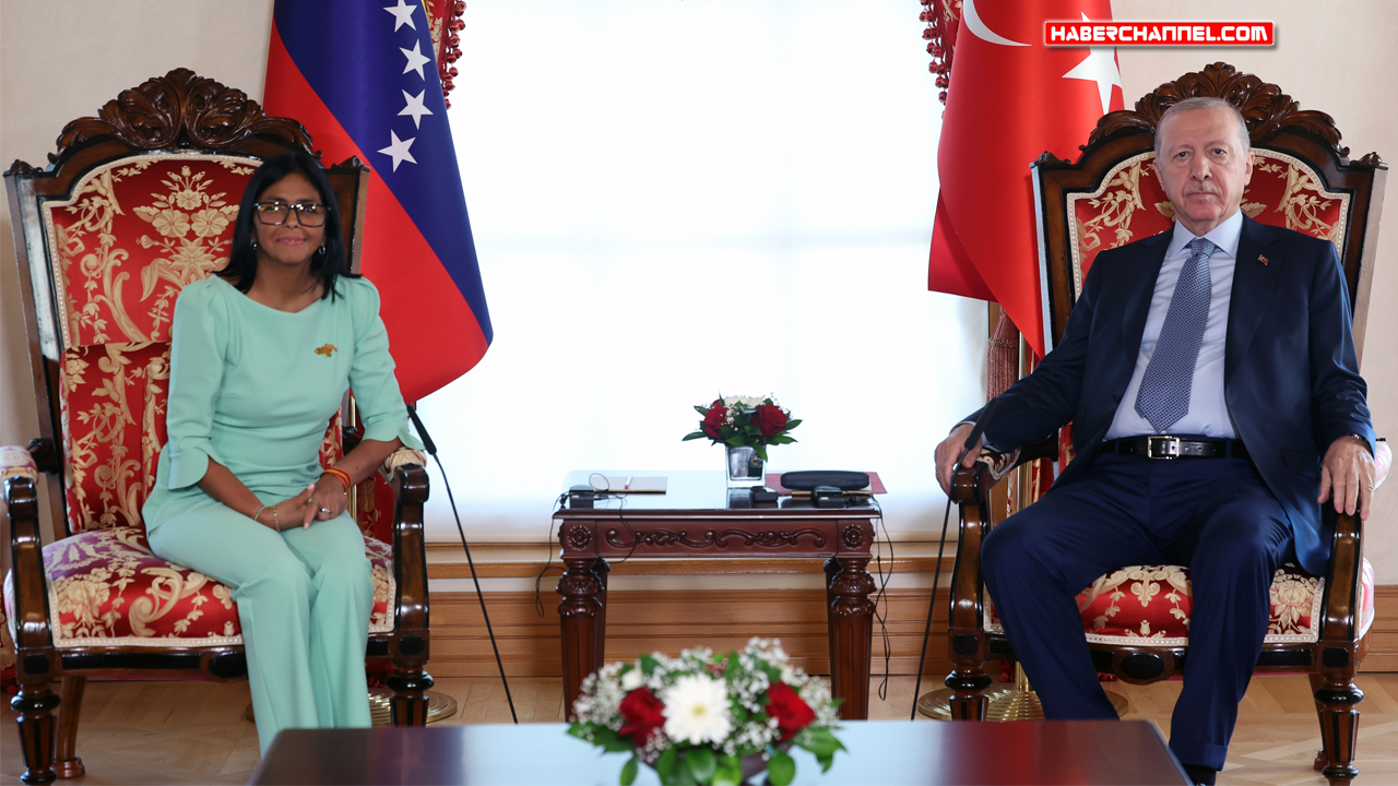 Cumhurbaşkanı Erdoğan, Venezuela Geçici Devlet Başkanı Delcy Rodriguez ile görüştü