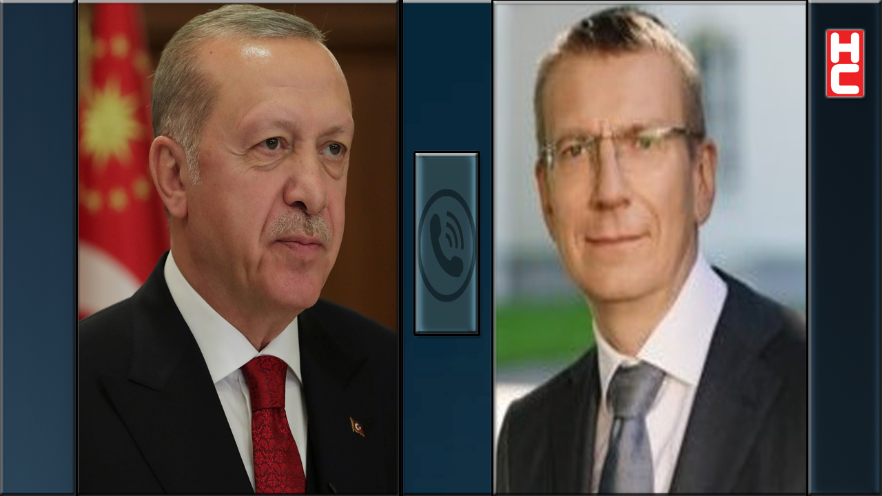 Cumhurbaşkanı Erdoğan, Letonya Cumhurbaşkanı Edgars Rinkevics ile görüştü