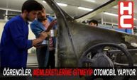 ÖĞRENCİLER, MEMLEKETLERİNE GİTMEYİP OTOMOBİL YAPIYOR