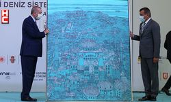 Kaptanoğlu Ailesi'nden Cumhurbaşkanı Erdoğan'a Devrim Erbil imzalı Ayasofya tablosu