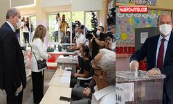 KKTC ikinci tur seçimlerde; Cumhurbaşkanı adayı Başbakan Tatar oyunu kullandı