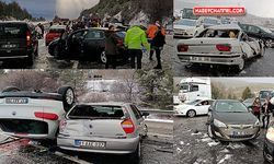 Bolu’da 12 aracın çarpıştığı zincirleme kaza; İstanbul yönü kapandı