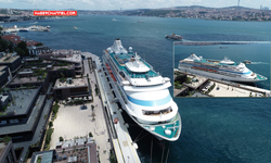 Rusya'dan yola çıkan kruvaziyer Galataport İstanbul'da...