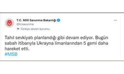 MSB: "Tahıl yüklü 5 gemi daha Ukrayna'dan hareket etti"