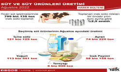 TÜİK: "Ağustosta 799 bin 135 ton inek sütü toplandı"