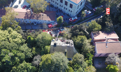 Boğaziçi Üniversitesi kampüsünde yangın...
